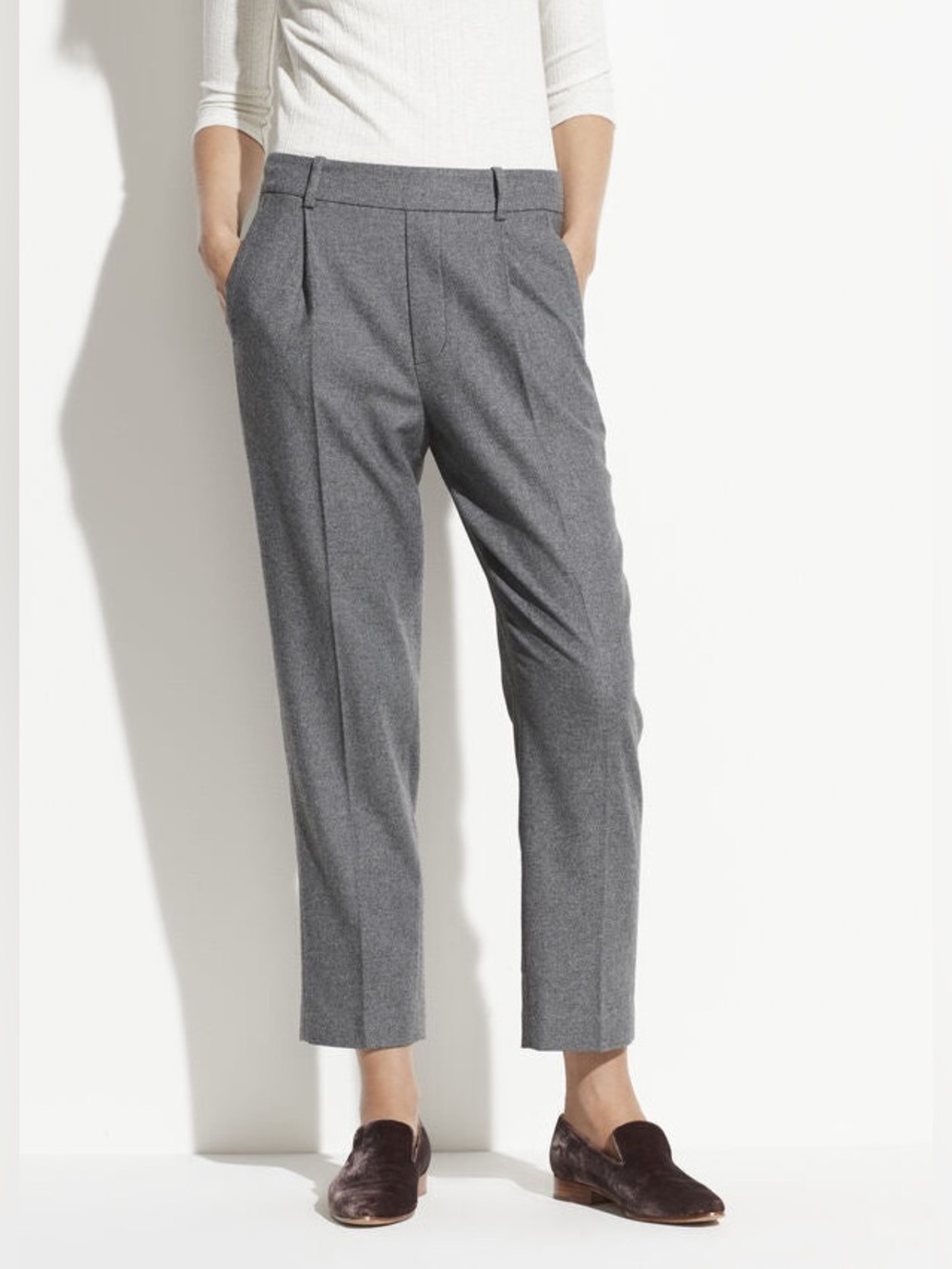 Vince Easy Tapered Pull On Pants in Medium Heather Grey Size Medium